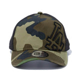 ニューエラ キャップ 9FORTY メッシュキャップ ロサンゼルス ドジャース A-FRAME TRUCKER MESH CAP BATTALION WOODLAND CAMO