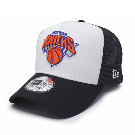 ニューエラ メッシュキャップ 9FORTY ニューヨーク ニックス NBA TRUCKER MESH CAP WHITE BLACK