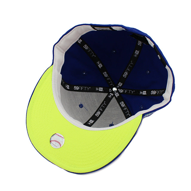 ニューエラ 59FIFTY ロサンゼルス ドジャース MLB DODGER STADIUM 50TH ANNIVERSARY YELLOW-BOTTOM FITTED CAP ROYAL BLUE