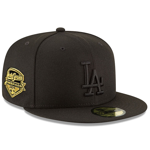 2025 ワールドシリーズチャンピオンモデル ニューエラ キャップ 59FIFTY ロサンゼルス ドジャース MLB WORLD SERIES CHAMPIONS SIDE PATCH FITTED CAP BLACKOUT