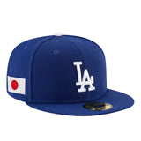 海外取寄 ニューエラ 59FIFTY ロサンゼルス ドジャース MLB AUTHENTIC COLLECTION JAPANESE FLAG FITTED CAP ROYAL BLUE