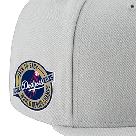 ワールドシリーズ2連覇モデル ニューエラ キャップ 59FIFTY ロサンゼルス ドジャース MLB BACK2BACK WORLD SERIES CHAMPIONS FITTED CAP GREY