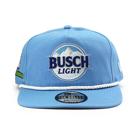 ニューエラ キャップ GOLFER ナスカー ロス チャステイン BUSCH LIGHT SNAPBACK CAP LT BLUE