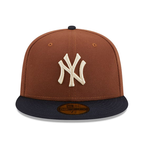 ニューエラ キャップ 59FIFTY ニューヨーク ヤンキース HARVEST SIDE-PATCH FITTED CAP BROWN NAVY NEW ERA NEW YORK YANKEES