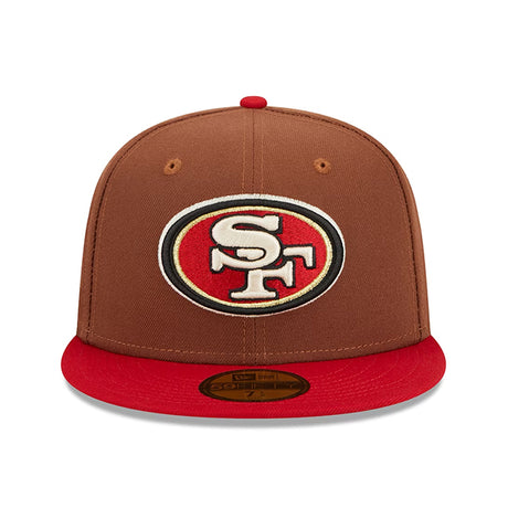 ニューエラ キャップ 59FIFTY サンフランシスコ 49ERS HARVEST SIDE-PATCH FITTED CAP BROWN RED NEW ERA SAN FRANCISCO