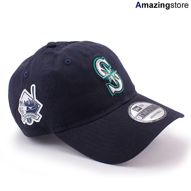 イチロー永久欠番記念モデル ニューエラ キャップ 9TWENTY シアトル マリナーズ MLB COOPERSTOWN NUMBER RETIREMENT STRAPBACK CAP NAVY