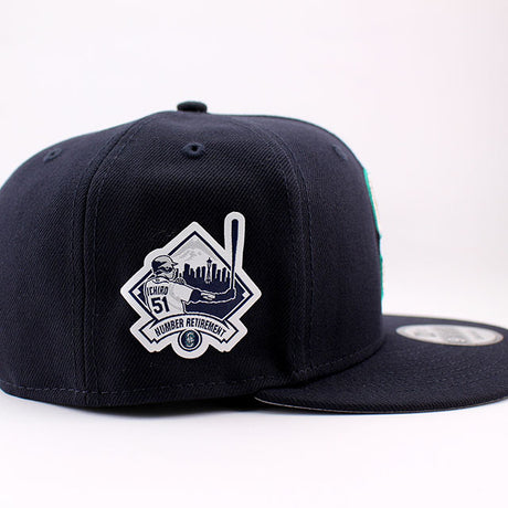 イチロー永久欠番記念モデル ニューエラ キャップ 9FIFTY シアトル マリナーズ MLB NUMBER RETIREMENT SNAPBACK CAP NAVY
