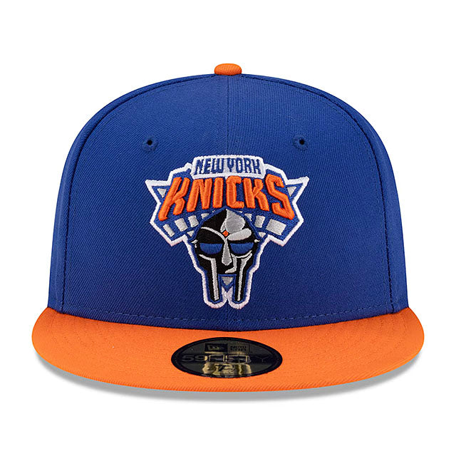 MF DOOMコラボ 海外取寄 ニューエラ キャップ 59FIFTY ニューヨーク ニックス NBA FITTED CAP BLUE