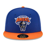 MF DOOMコラボ 海外取寄 ニューエラ キャップ 59FIFTY ニューヨーク ニックス NBA FITTED CAP BLUE