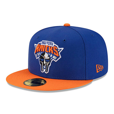 MF DOOMコラボ 海外取寄 ニューエラ キャップ 59FIFTY ニューヨーク ニックス NBA FITTED CAP BLUE