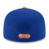 MF DOOMコラボ 海外取寄 ニューエラ キャップ 59FIFTY ニューヨーク ニックス NBA FITTED CAP BLUE