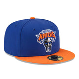 MF DOOMコラボ 海外取寄 ニューエラ キャップ 59FIFTY ニューヨーク ニックス NBA FITTED CAP BLUE