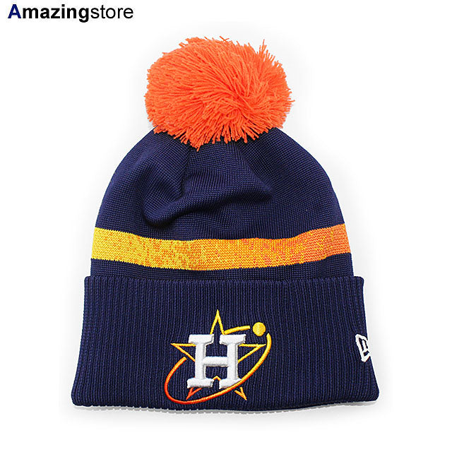 シティコネクト ニューエラ ニットキャップ ビーニー ヒューストン アストロズ MLB CITY CONNECT POM KNIT BEANIE CAP NAVY