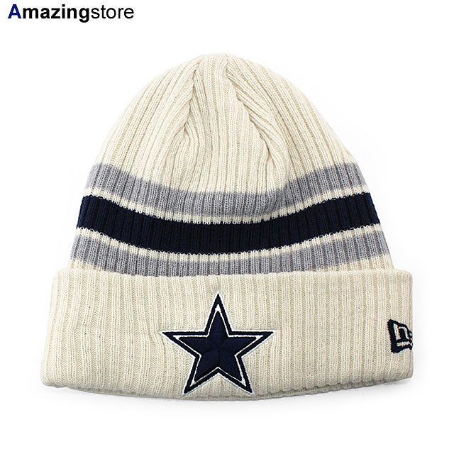 ニューエラ ニットキャップ ビーニー ダラス カウボーイズ NFL TEAM STRIPE CUFFED KNIT KNIT BEANIE CREAM
