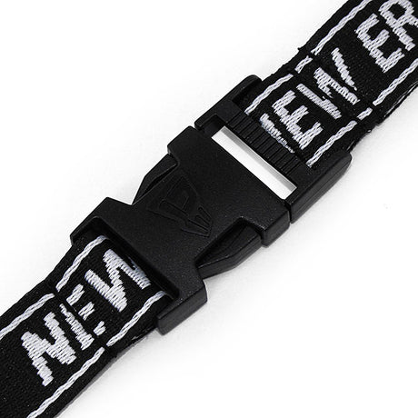 ニューエラ ネックストラップ NECK STRAP LANYARD BLACK-WHITE NEW ERA ランヤード ブラック