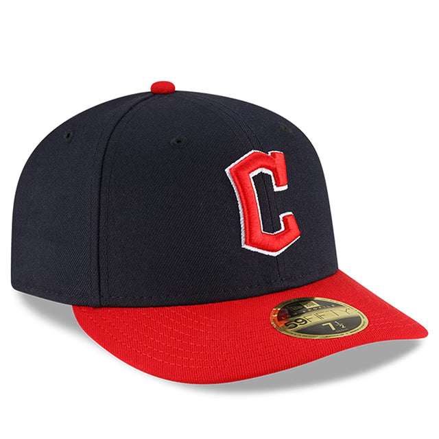 ニューエラ キャップ LP59FIFTY クリーブランド ガーディアンズ MLB ON-FIELD AUTHENTIC HOME LOW PROFILE FITTED CAP NAVY RED