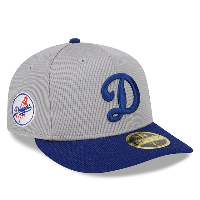 ニューエラ キャップ 海外取寄  LP59FIFTY ロサンゼルス ドジャース 2024 MLB BATTING PRACTICE BP FITTED CAP GRAY