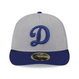 ニューエラ キャップ 海外取寄 LP59FIFTY ロサンゼルス ドジャース 2025 MLB BATTING PRACTICE BP FITTED CAP GREY-ROYAL BLUE