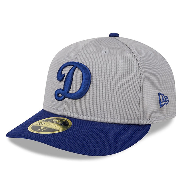 ニューエラ キャップ 海外取寄 LP59FIFTY ロサンゼルス ドジャース 2025 MLB BATTING PRACTICE BP FITTED CAP GREY-ROYAL BLUE