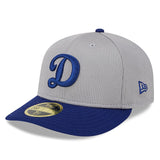 ニューエラ キャップ 海外取寄  LP59FIFTY ロサンゼルス ドジャース 2024 MLB BATTING PRACTICE BP FITTED CAP GRAY