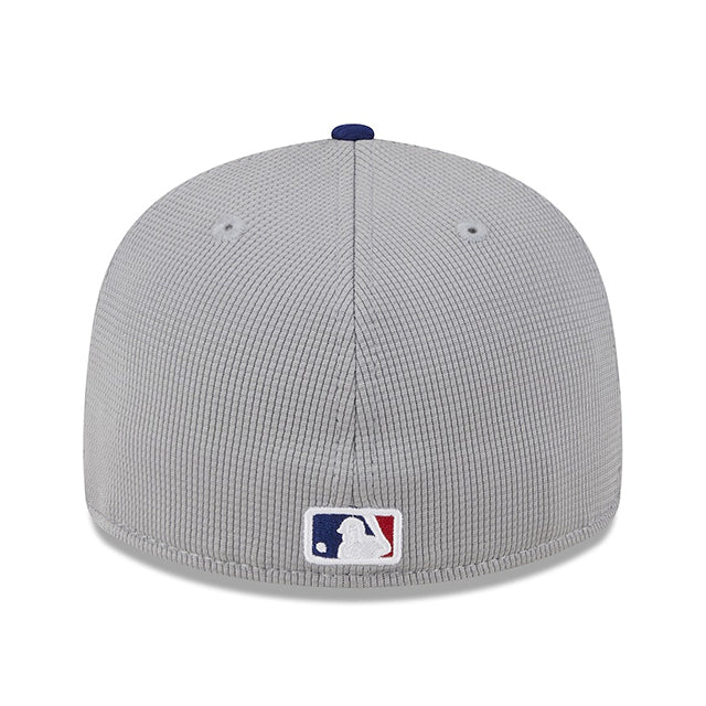 ニューエラ キャップ 海外取寄 LP59FIFTY ロサンゼルス ドジャース 2025 MLB BATTING PRACTICE BP FITTED CAP GREY-ROYAL BLUE