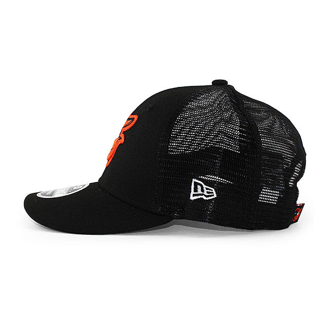 ニューエラ メッシュキャップ LP9FIFTY ボルチモア オリオールズ MLB TRUCKER MESH CAP BLACK