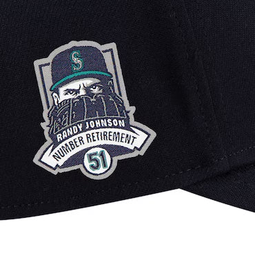 ランディ ジョンソン永久欠番記念モデル ニューエラ キャップ 39THIRTY シアトル マリナーズ MLB NUMBER RETIREMENT SIDE PATCH FLEX FIT CAP NAVY