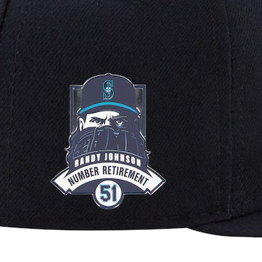 ランディ ジョンソン永久欠番記念モデル ニューエラ キャップ 海外取寄 59FIFTY シアトル マリナーズ MLB NUMBER RETIREMENT SIDE PATCH FITTED CAP NAVY