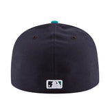ランディ ジョンソン永久欠番記念モデル ニューエラ キャップ 海外取寄 59FIFTY シアトル マリナーズ MLB NUMBER RETIREMENT SIDE PATCH FITTED CAP NAVY-TEAL