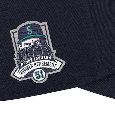 ランディ ジョンソン永久欠番記念モデル ニューエラ キャップ 9FORTY M-CROWN シアトル マリナーズ MLB NUMBER RETIREMENT SIDE PATCH SNAPBACK CAP NAVY