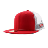 ニューエラ メッシュキャップ 59FIFTY  BLANK MESH-BACK FITTED CAP RED-WHITE  NEW ERA ベーシック