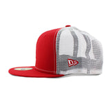 ニューエラ メッシュキャップ 59FIFTY  BLANK MESH-BACK FITTED CAP RED-WHITE  NEW ERA ベーシック