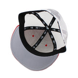 ニューエラ メッシュキャップ 59FIFTY  BLANK MESH-BACK FITTED CAP RED-WHITE  NEW ERA ベーシック