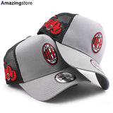 ニューエラ メッシュキャップ ACミラン SERIA A E-FRAME PATCH TRUCKER MESH CAP GREY BLACK