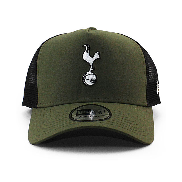 ニューエラ メッシュキャップ トッテナム ホットスパー FC PL REPREVE E-FRAME TRUCKER MESH CAP OLIVE