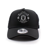 ニューエラ メッシュキャップ マンチェスター ユナイテッド FC PREMIER LEAGUE E-FRAME REFLECTIVE TRUCKER MESH CAP BLACK