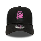 ニューエラ メッシュキャップ ビザ キャッシュアップ RB フォーミュラワン チーム SEASONAL E-FRAME TRUCKER MESH CAP BLACK-WHITE