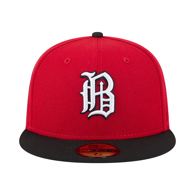 ニューエラ キャップ 59FIFTY バーミングハム バロンズ MiLB ON-FIELD ALTERNATE AUTHENTIC FITTED CAP RED-BLACK