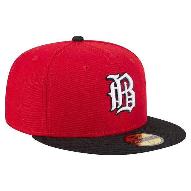 ニューエラ キャップ 59FIFTY バーミングハム バロンズ MiLB ON-FIELD ALTERNATE AUTHENTIC FITTED CAP RED-BLACK