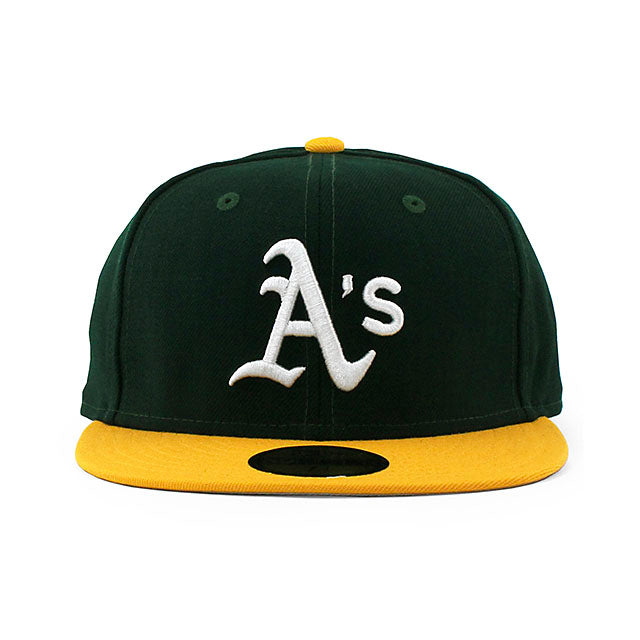 ニューエラ 59FIFTY オークランド アスレチックス 【MLB OLD AUTHENTIC COLOR 1999-2006 HOME FITTED CAP/GREEN-GOLD】 NEW ERA OAKLAND ATHLETICS