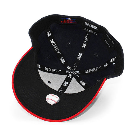 ニューエラ キャップ 39THIRTY クリーブランド インディアンス MLB HOME TEAM CLASSIC FLEX FIT CAP NAVY RED