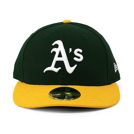 ニューエラ キャップ 59FIFTY オークランド アスレチックス MLB ON FIELD AUTHENTIC HOME LC LOW-CROWN FITTED CAP LP GREEN GOLD