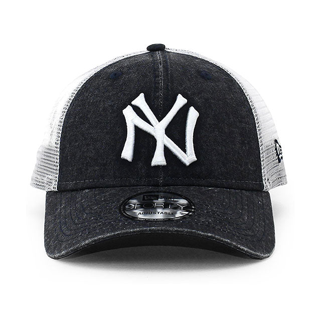 ニューエラ メッシュキャップ 9FORTY ニューヨーク ヤンキース MLB COOPERSTOWN 1934 WASHED TRUCKER MESH CAP NAVY