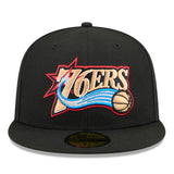 ニューエラ キャップ 59FIFTY フィラデルフィア セブンティシクサーズ 海外取寄 NBA 1997-2008 HARDWOOD CLASSICS FITTED CAP BLACK