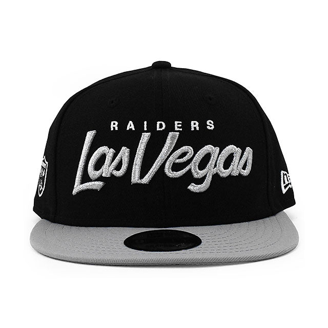 ニューエラ 9FIFTY スナップバック キャップ ラスベガス レイダース NFL LV TEAM-SCRIPT SNAPBACK CAP BLACK-GREY