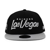 ニューエラ 9FIFTY スナップバック キャップ ラスベガス レイダース NFL LV TEAM-SCRIPT SNAPBACK CAP BLACK-GREY