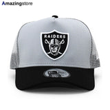 ニューエラ メッシュキャップ 9FORTY ラスベガス レイダース NFL TRUCKER MESH CAP GREY BLACK NEW ERA LAS VEGAS RAIDERS