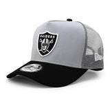 ニューエラ メッシュキャップ 9FORTY ラスベガス レイダース NFL TRUCKER MESH CAP GREY BLACK NEW ERA LAS VEGAS RAIDERS