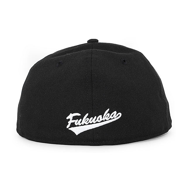 ニューエラ キャップ 59FIFTY 福岡ソフトバンク ホークス NPB TEAM-BASIC FITTED CAP&nbsp; BLACK-WHITE