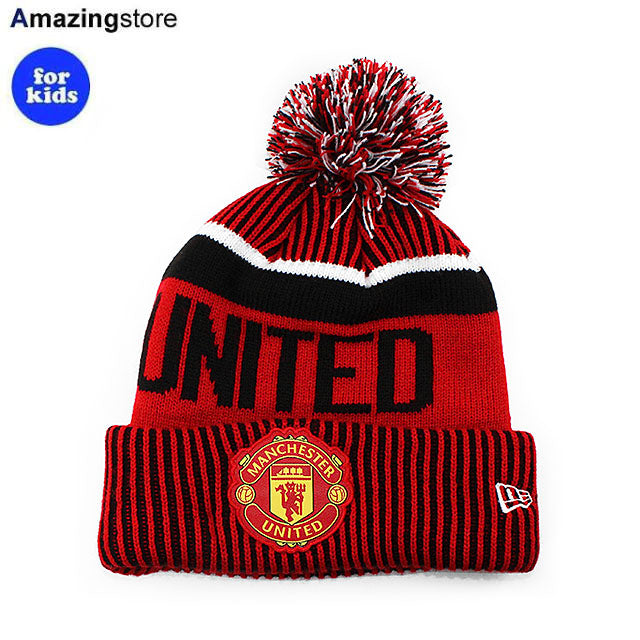 子供用 ニューエラ ニットキャップ ビーニー マンチェスター ユナイテッド YOUTH SPORT CUFFED KNIT BEANIE RED NEW ERA MANCHESTER UNITED FC